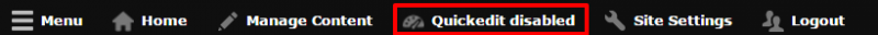 Quickedit toggle option